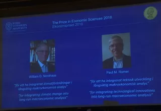 Nobel de Economía 2018 para dos estadounidenses por estudios sobre el cambio climático