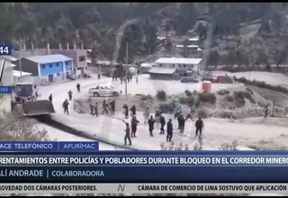 Apurímac: bloqueo de corredor vial generó enfrentamiento entre policías y pobladores