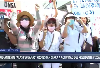 Arequipa: Alumnos de Alas Peruanas protestan contra la negación de licenciamiento