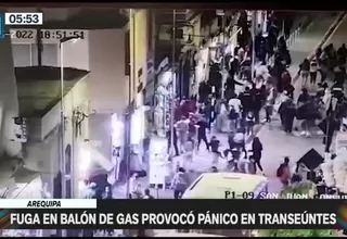 Arequipa: Deflagración de balón de gas provocó pánico en transeúntes  