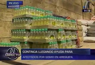 Arequipa: llegan 6 toneladas de alimentos para damnificados de Yaque