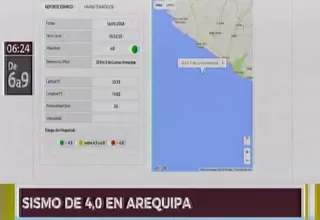 Nueva réplica de sismo en Arequipa se sintió en la madrugada