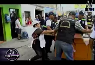 Chiclayo: policía municipal y vendedores ambulantes se enfrentaron