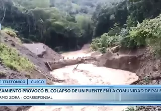 La Convención: cinco centros poblados incomunicados tras caída de puente