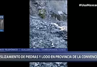 Cusco: Vía quedó bloqueada tras intensas lluvias en la provincia de La Convención