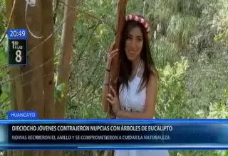 Día Mundial de la Tierra: jovencitas se casaron con árboles en Huancayo