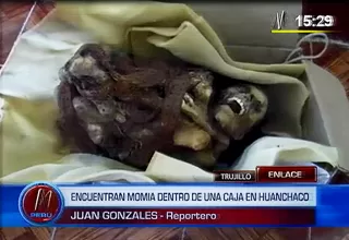 Encuentran una momia en una caja a un costado de la carretera en Huanchaco