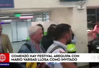 ‘Hay Festival’: premio nobel Mario Vargas Llosa arribó a Arequipa