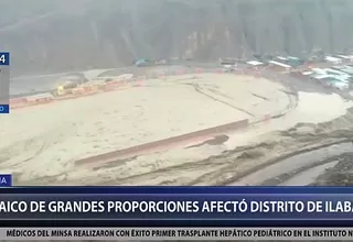 Huaicos en Tacna: deslizamiento inunda estadio y viviendas en Ilabaya