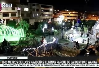 Huancayo: 1600 metros de luces navideñas iluminan parque de la identidad Wanka