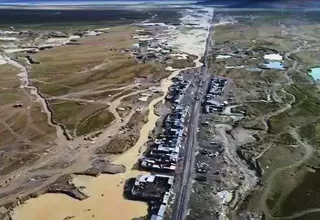 Puno: río Suches se desbordó y afectó a decenas de viviendas