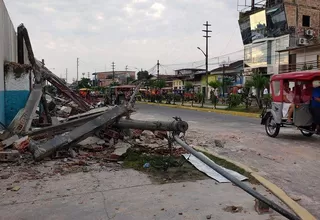 Iquitos: un muerto dejó lluvia torrencial y vientos huracanados 