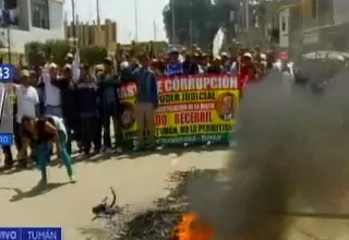 Lambayeque: protestas de trabajadores de la azucarera Tumán fueron radicalizadas