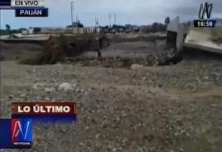 La Libertad: puente La Arenita se derrumbó por huaicos en Paiján