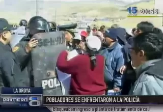 La Oroya: policía se enfrentó a pobladores que bloquearon carretera
