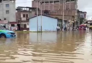 Río Tumbes se desborda y llega al barrio de Bellavista tras fuertes lluvias
