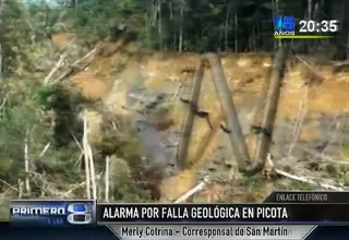San Martín: falla geológica deja caserío inhabitable y cultivos perdidos