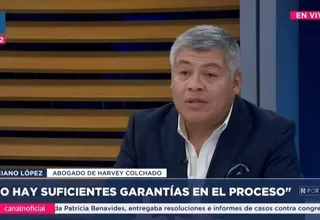 Luciano López: No hay suficientes garantías en el proceso contra Harvey Colchado