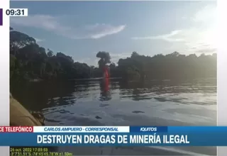 [VIDEO] Iquitos: Destruyen dragas de minería ilegal