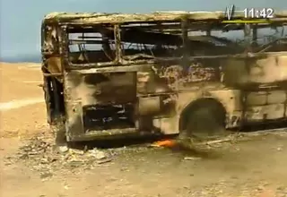 Tía María: manifestantes incendian bus interprovincial en Matarani