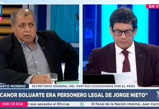 Alberto Moreno: Nicanor Boluarte era personero legal de Jorge Nieto