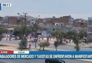 Aeropuerto Jorge Chávez: Trabajadores de mercado y taxistas se enfrentaron a manifestantes