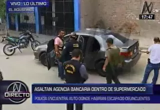 El Agustino: asaltan agencia bancaria dentro de supermercado