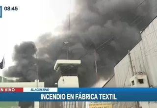 El Agustino: Incendio se registra en fábrica textil 