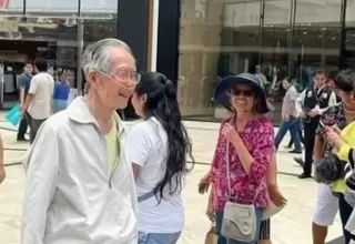 Alberto Fujimori visitó el Jockey Plaza y fue interceptado por varios ciudadanos