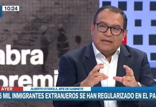 Alberto Otárola: "75 mil inmigrantes extranjeros se han regularizado en el país"