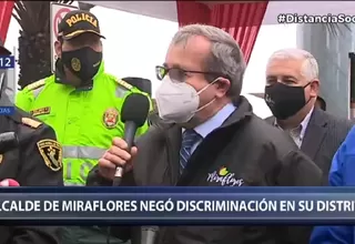 El alcalde de Miraflores niega que exista discriminación en su distrito 