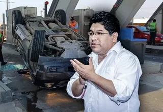 Alcalde de Puente Piedra: Se volcó su camioneta en la Panamericana Norte y hallaron botellas de cervezas