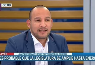Alejandro Muñante: "Es probable que la legislatura se amplíe hasta enero"
