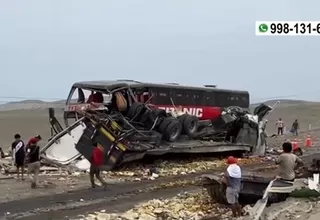Áncash: Dos muertos tras violento impacto entre bus interprovincial y camión