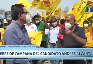 Candidato Andrés Alcántara cerró su campaña en San Juan de Lurigancho