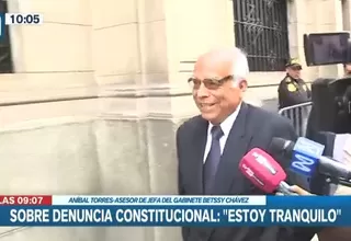 Aníbal Torres sobre denuncia constitucional en su contra: “Estoy Tranquilo”