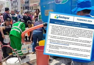 Arequipa: Anuncian restablecimiento del servicio de agua para este jueves al mediodía