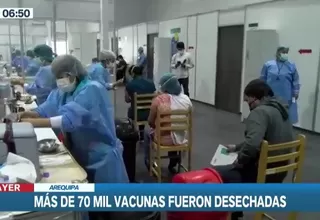 Arequipa: Más de 70 mil vacunas fueron desechadas
