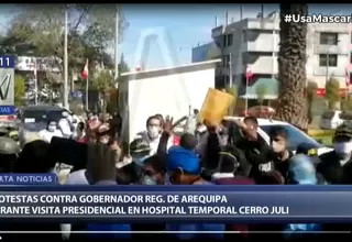 Arequipa: Personal de salud protestó contra Martín Vizcarra y Elmer Cáceres