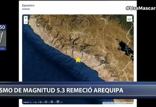 Arequipa: Sismos se registraron en provincias de Camaná y Caylloma