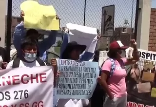 Arequipa: Trabajadores contratados protestan por concurso de reasignación de personal