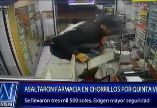 Delincuentes asaltaron farmacia por quinta vez en Chorrillos