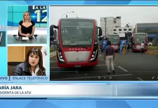 ATU presenta nuevos buses articulados que operarán en ruta del Corredor Rojo