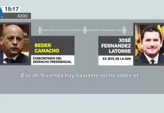Audio del ex jefe de la Dini, José Fernández y Beder Camacho