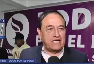 Presidente de Todos por el Perú exige a Cilloniz que se rectifique por insultarlo 