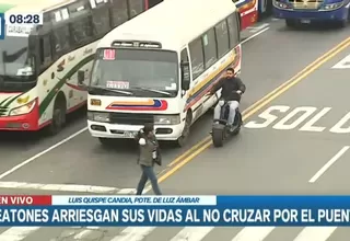 Avenida Brasil: Conductores realizan maniobras temerarias frente a Policía de Tránsito