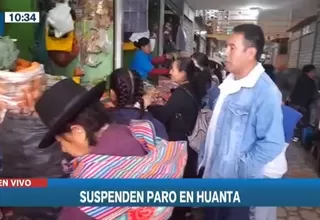 Ayacucho: Suspenden paro en Huanta y comerciantes trabajan con normalidad