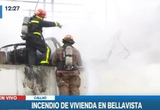 Bellavista: bomberos controlaron incendio en tercer piso de un inmueble 