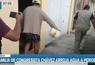 Betssy Chávez: Familia de congresistas lanzó agua a periodistas en Tacna