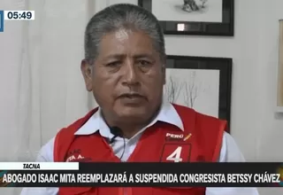 Betssy Chávez: Isaac Mita reemplazará a congresista suspendida